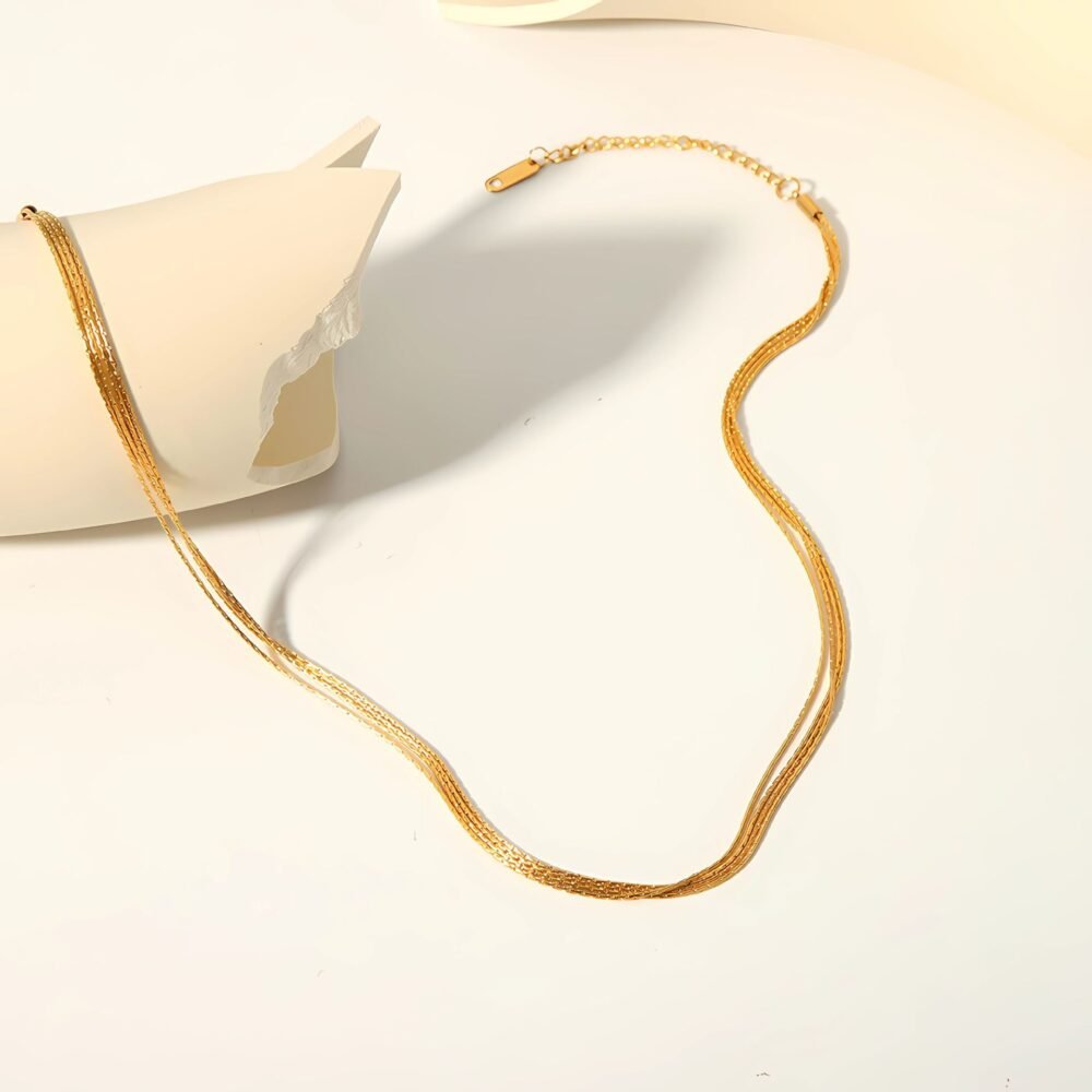 18K Gold Plated Stainless Steel Necklace And Pendant